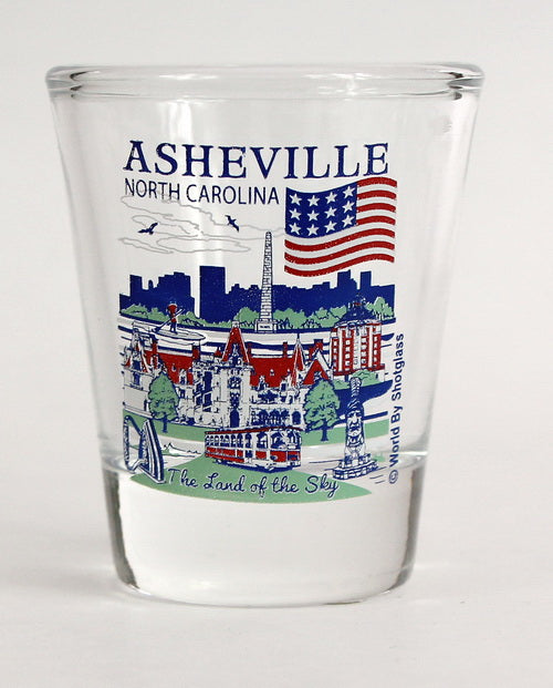 Asheville North Carolina Great American Cities Collection Shot Glass