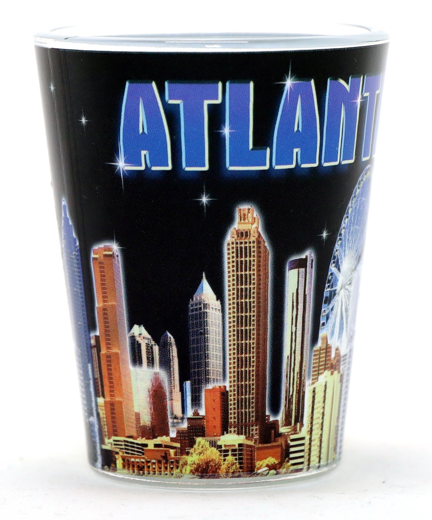 Atlanta Georgia Black Modern Skyline Shot Glass