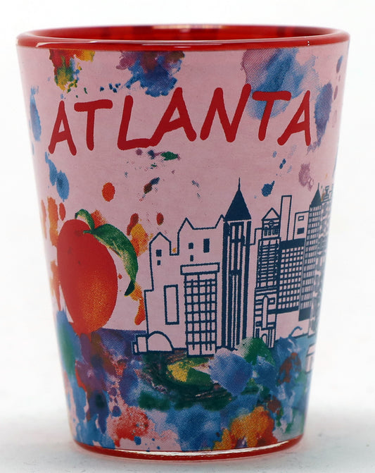 Atlanta Georgia Ceramic Light Water Color Shot Glass