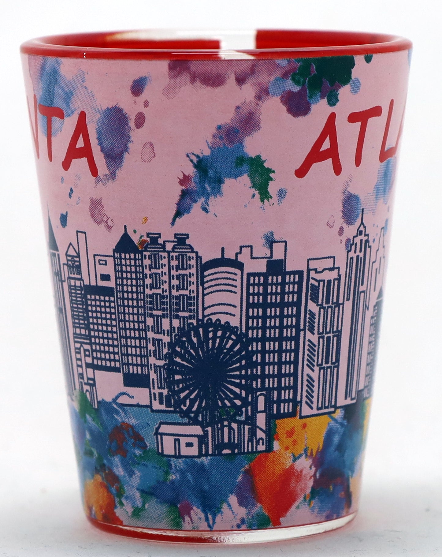 Atlanta Georgia Ceramic Light Water Color Shot Glass