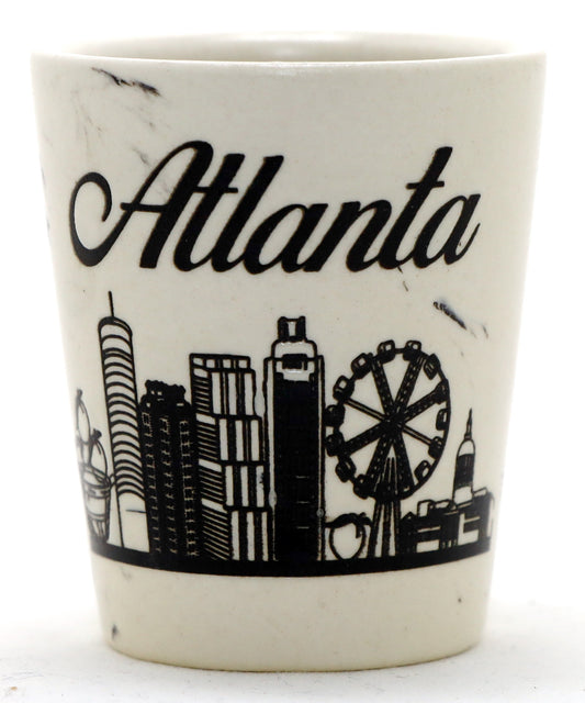 Atlanta Georgia Marble Line Ceramic Shot Glass