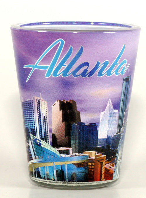 Atlanta Georgia Lavender Skyline Shot Glass