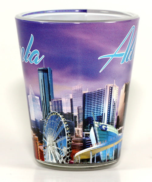 Atlanta Georgia Lavender Skyline Shot Glass