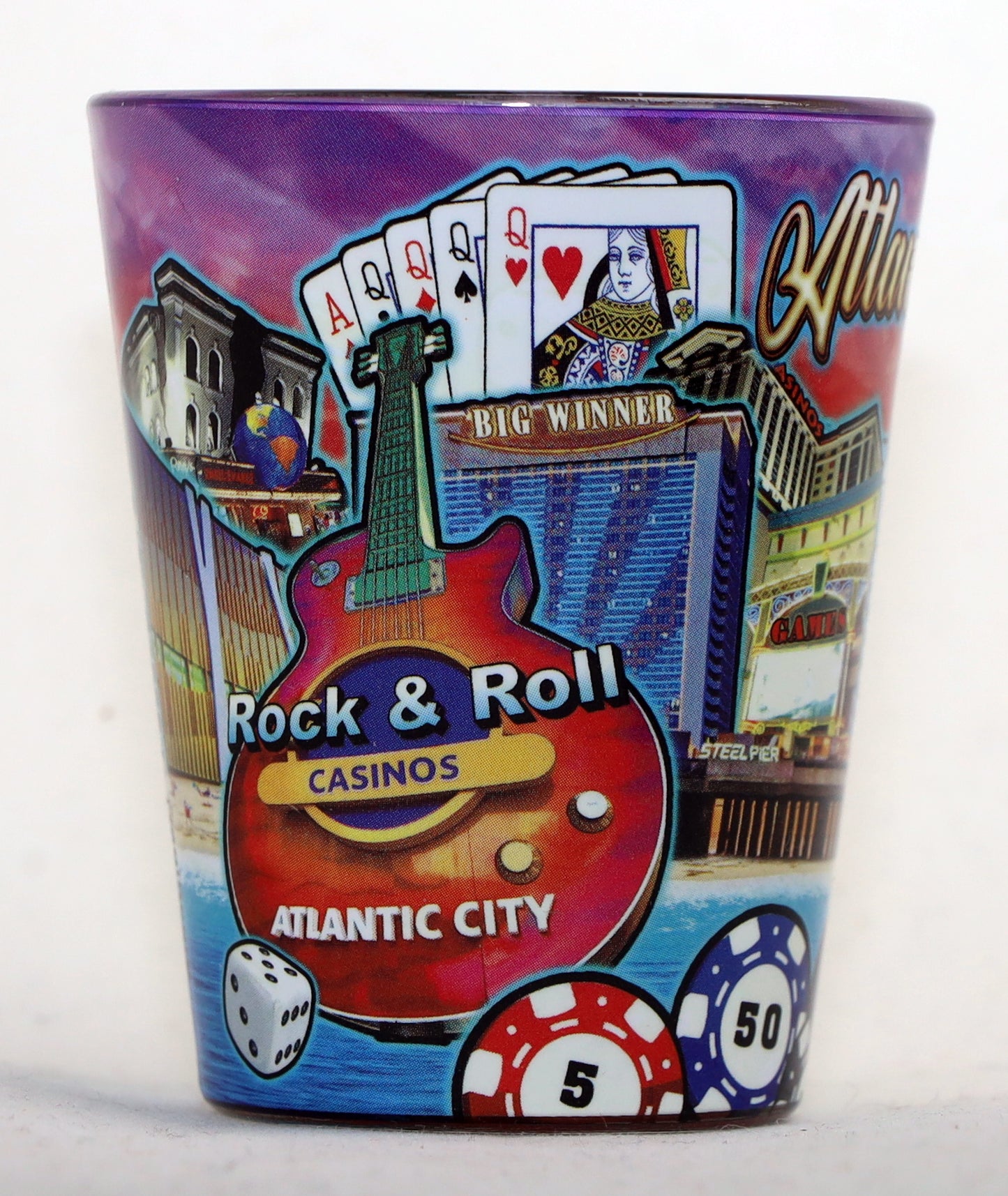 Atlantic City New Jersey Attractions In-and-Out Shot Glass