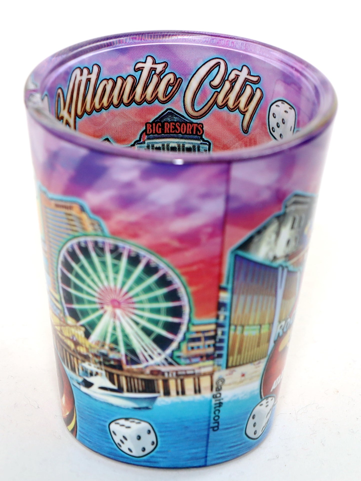 Atlantic City New Jersey Attractions In-and-Out Shot Glass