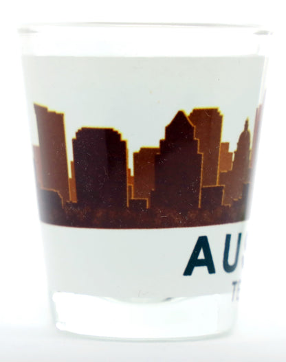 Austin Texas Sunset Skyline Shot Glass