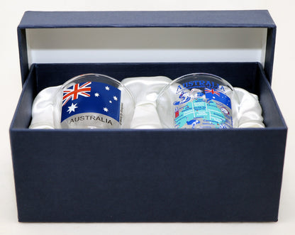 Australia Souvenir Boxed Shot Glass Set (Set of 2)