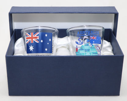 Australia Souvenir Boxed Shot Glass Set (Set of 2)