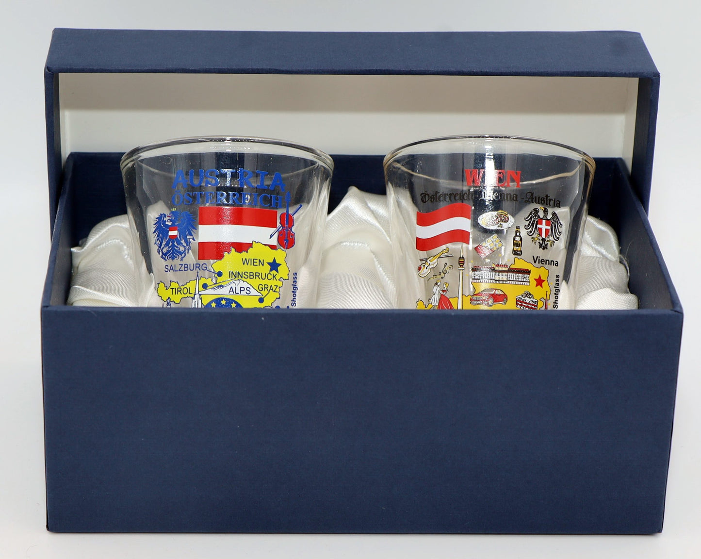 Austria Souvenir Boxed Shot Glass Set (Set of 2)