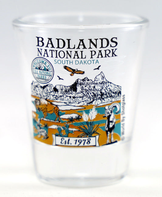 Badlands South Dakota National Park Series Collection Shot Glass