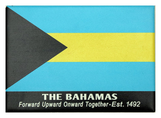 Bahamas Flag Caribbean Fridge Collector's Souvenir Magnet 2.5 inches X 3.5 inches