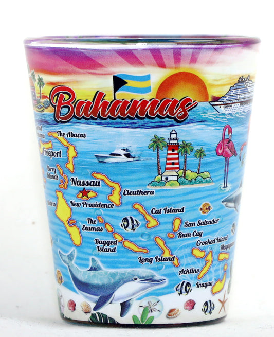 Bahamas Map In-and-Out Shot glass