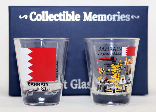 Bahrain Souvenir Boxed Shot Glass Set (Set of 2)