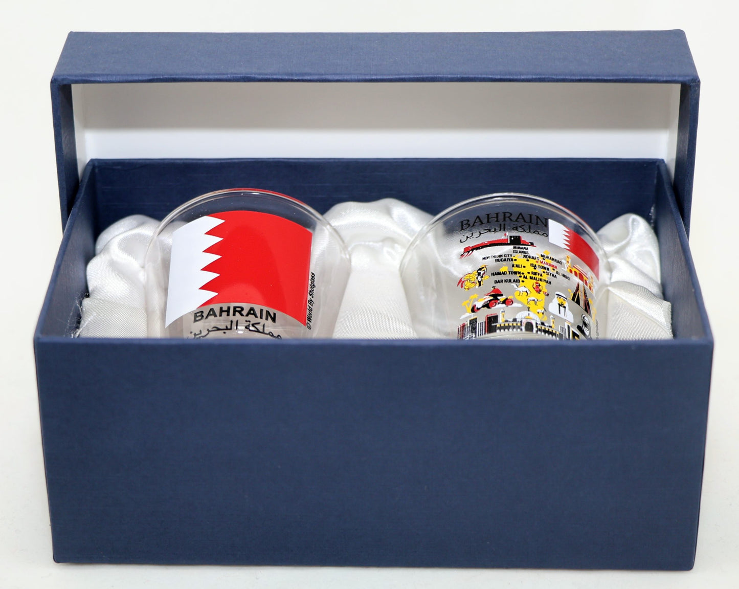 Bahrain Souvenir Boxed Shot Glass Set (Set of 2)