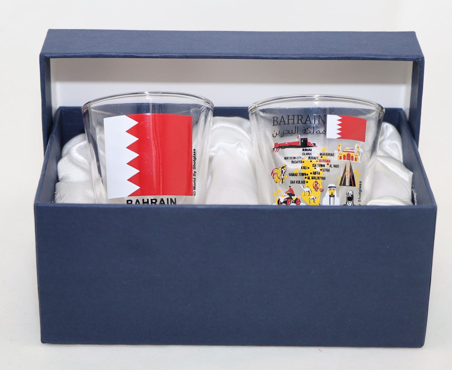 Bahrain Souvenir Boxed Shot Glass Set (Set of 2)