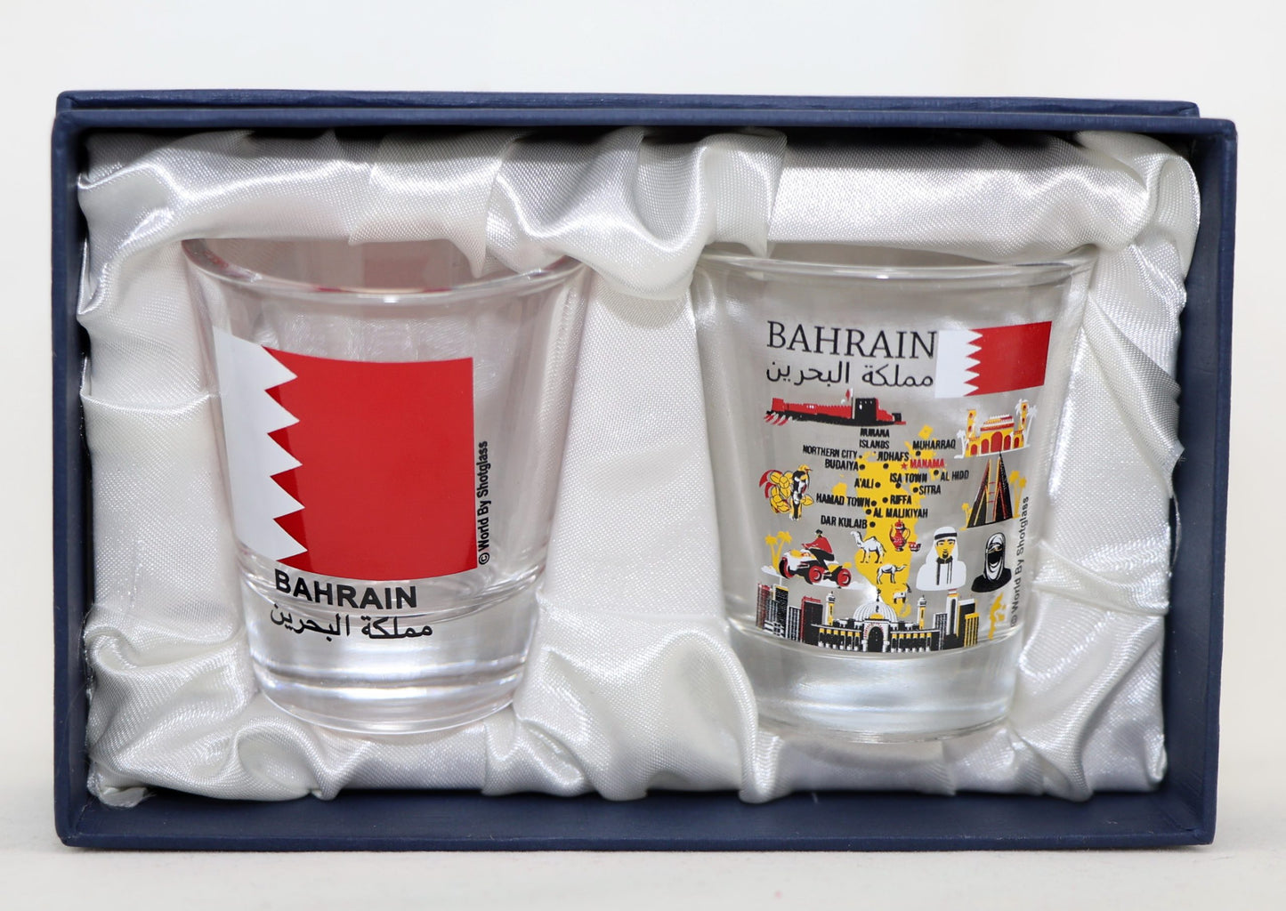 Bahrain Souvenir Boxed Shot Glass Set (Set of 2)