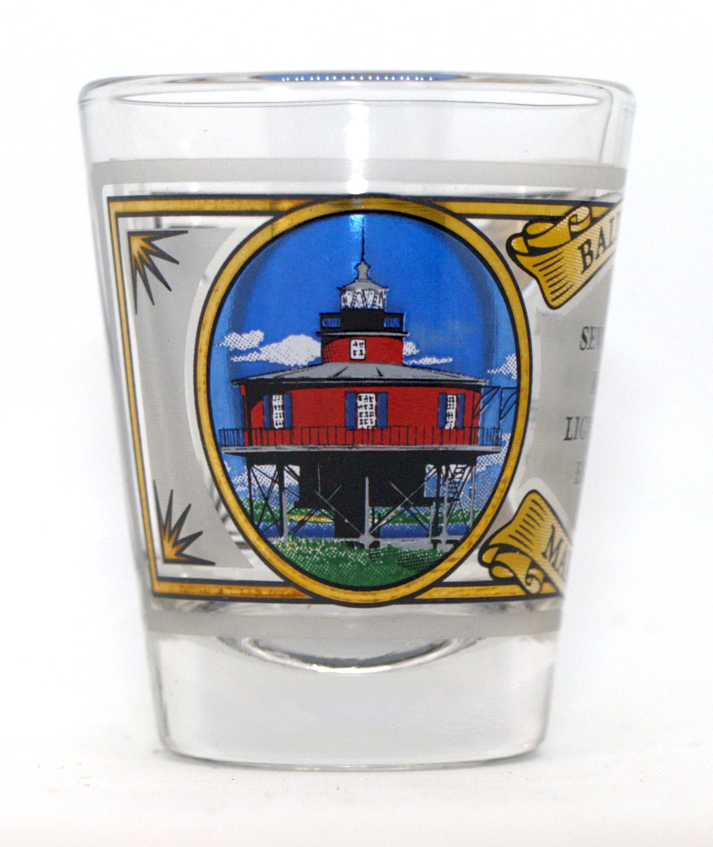 Baltimore Maryland Seven Foot Knoll Lighthouse Shot Glass