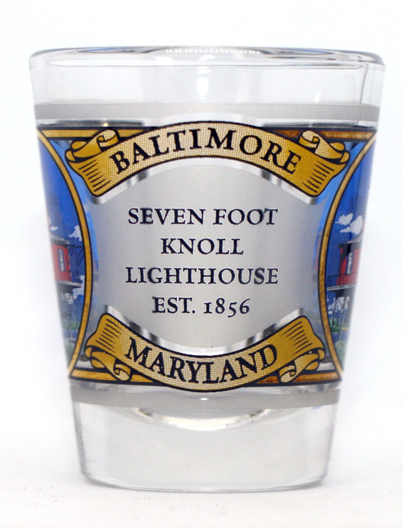 Baltimore Maryland Seven Foot Knoll Lighthouse Shot Glass