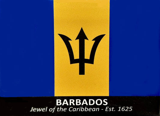 Barbados Flag Caribbean Fridge Collector's Souvenir Magnet 2.5 inches X 3.5 inches