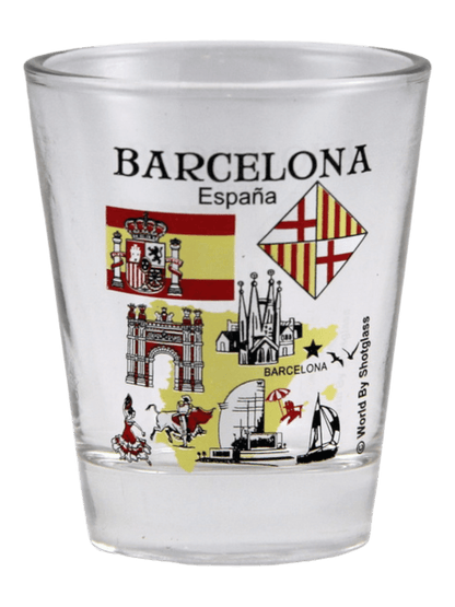 Spain Souvenir Boxed Shot Glass Set (Set of 6)