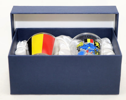Belgium Souvenir Boxed Shot Glass Set (Set of 2)