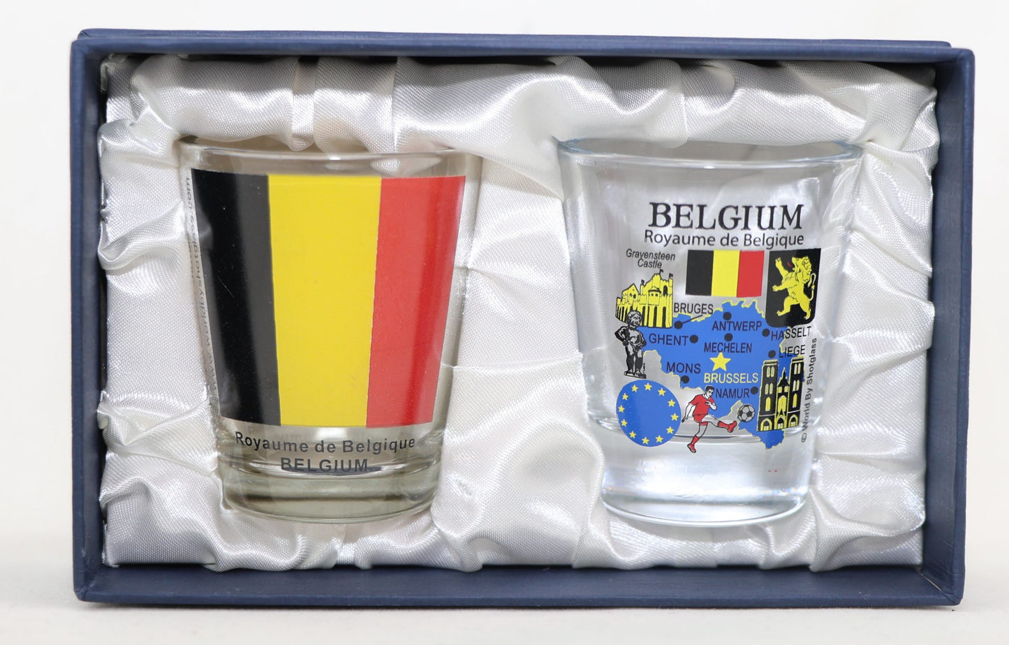 Belgium Souvenir Boxed Shot Glass Set (Set of 2)