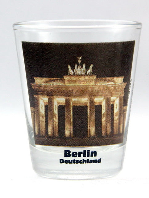 Berlin Germany Brandenburg Gate Collectible Photo Shot Glass