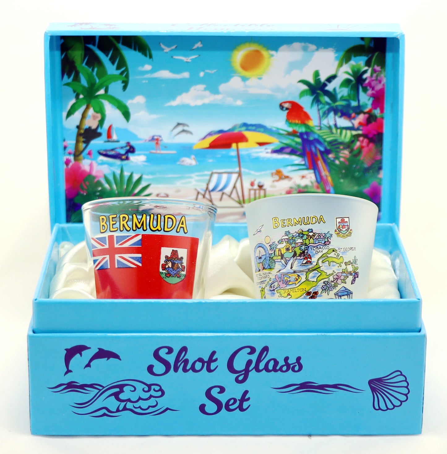 Bermuda Caribbean Shot Glass Boxed Set (Set of 2)