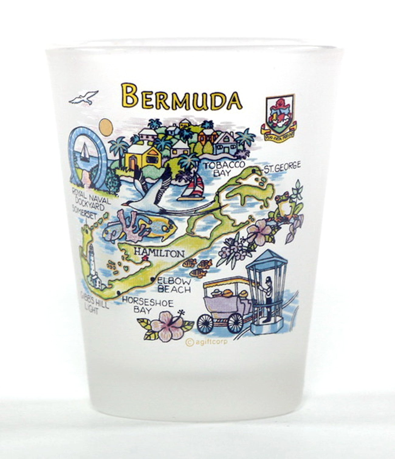 Bermuda Caribbean Shot Glass Boxed Set (Set of 2)