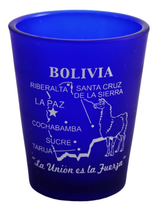 Bolivia Cobalt Blue Frosted Shot Glass