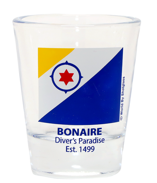 Bonaire Flag Shot Glass