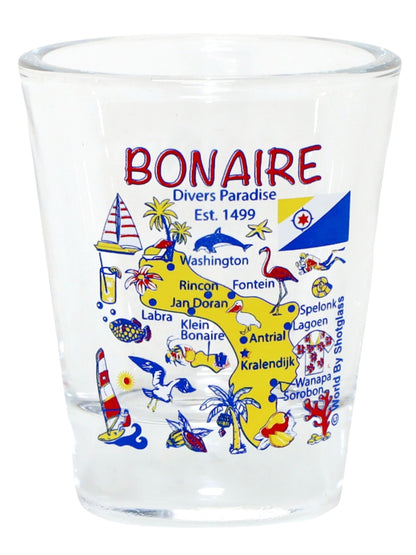 Bonaire Caribbean Shot Glass Boxed Set (Set of 2)