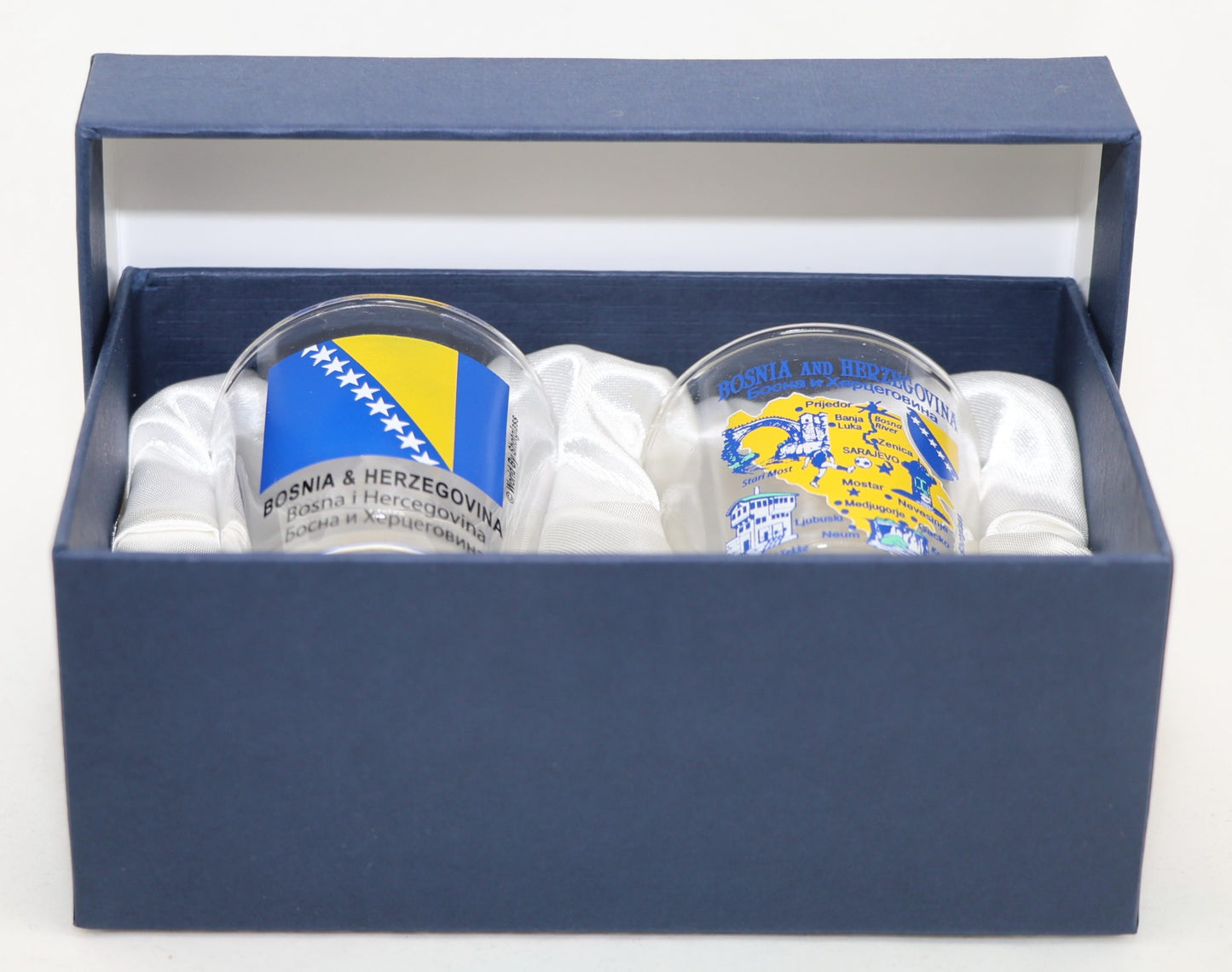 Bosnia & Herzegovina Souvenir Boxed Shot Glass Set (Set of 2)