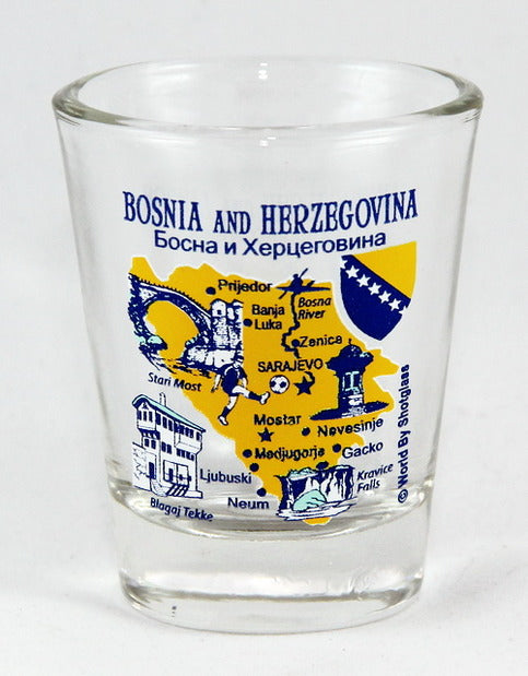 Bosnia & Herzegovina Souvenir Boxed Shot Glass Set (Set of 2)