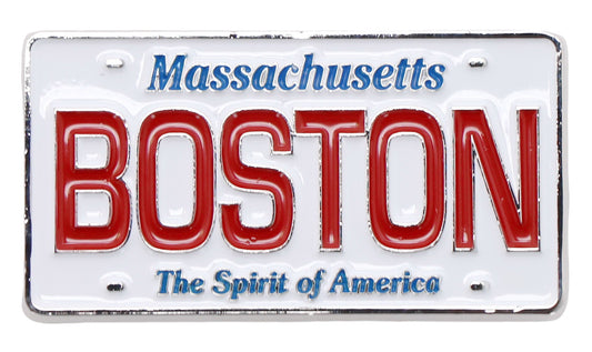 Boston Massachusetts License Plate Rectangular Metal Magnet 2.25" X 1.25"