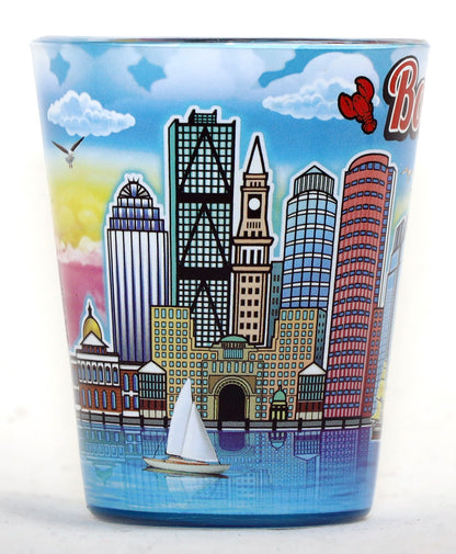 Boston Massachusetts Skyline In-and-Out Shot Glass