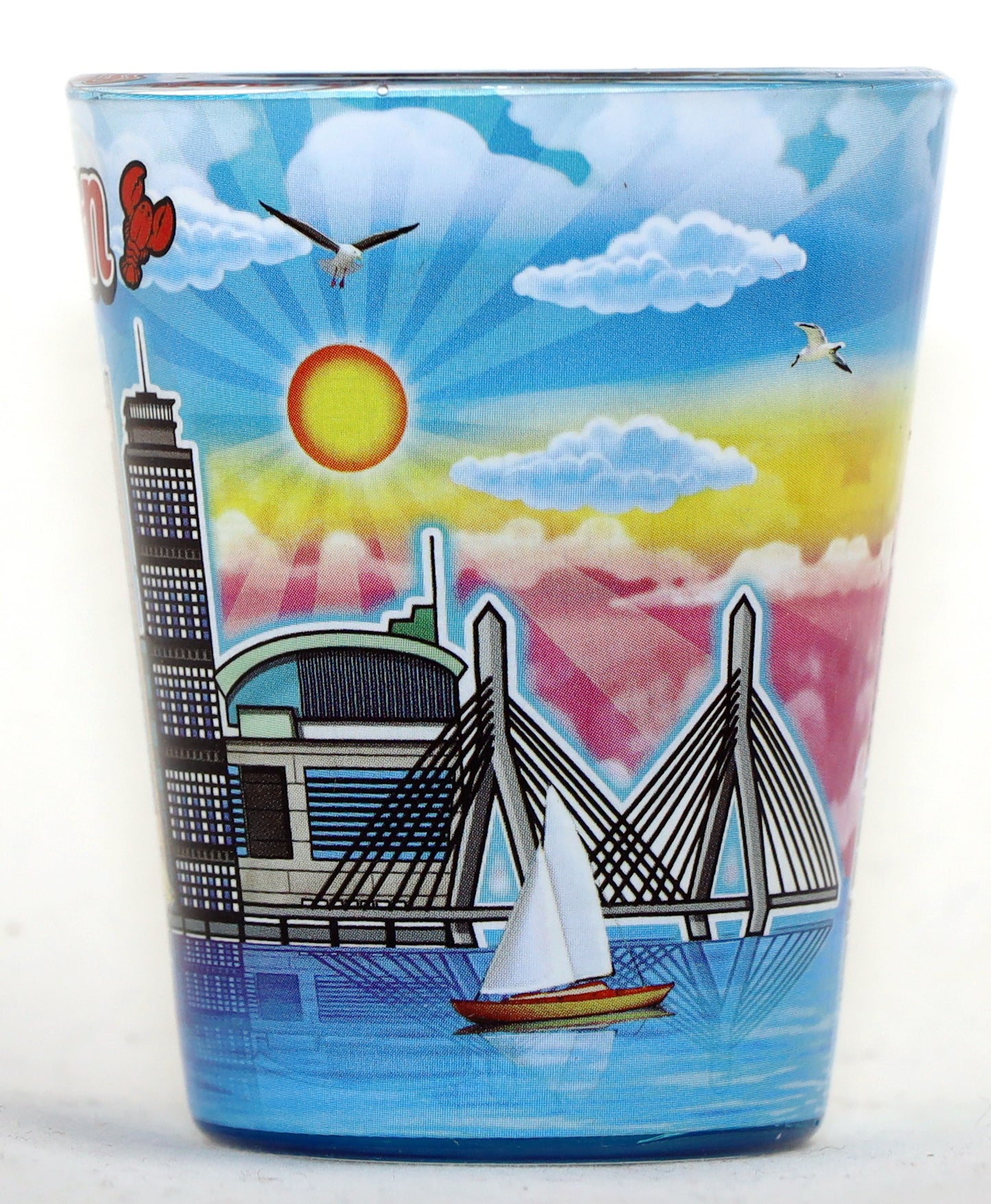 Boston Massachusetts Skyline In-and-Out Shot Glass