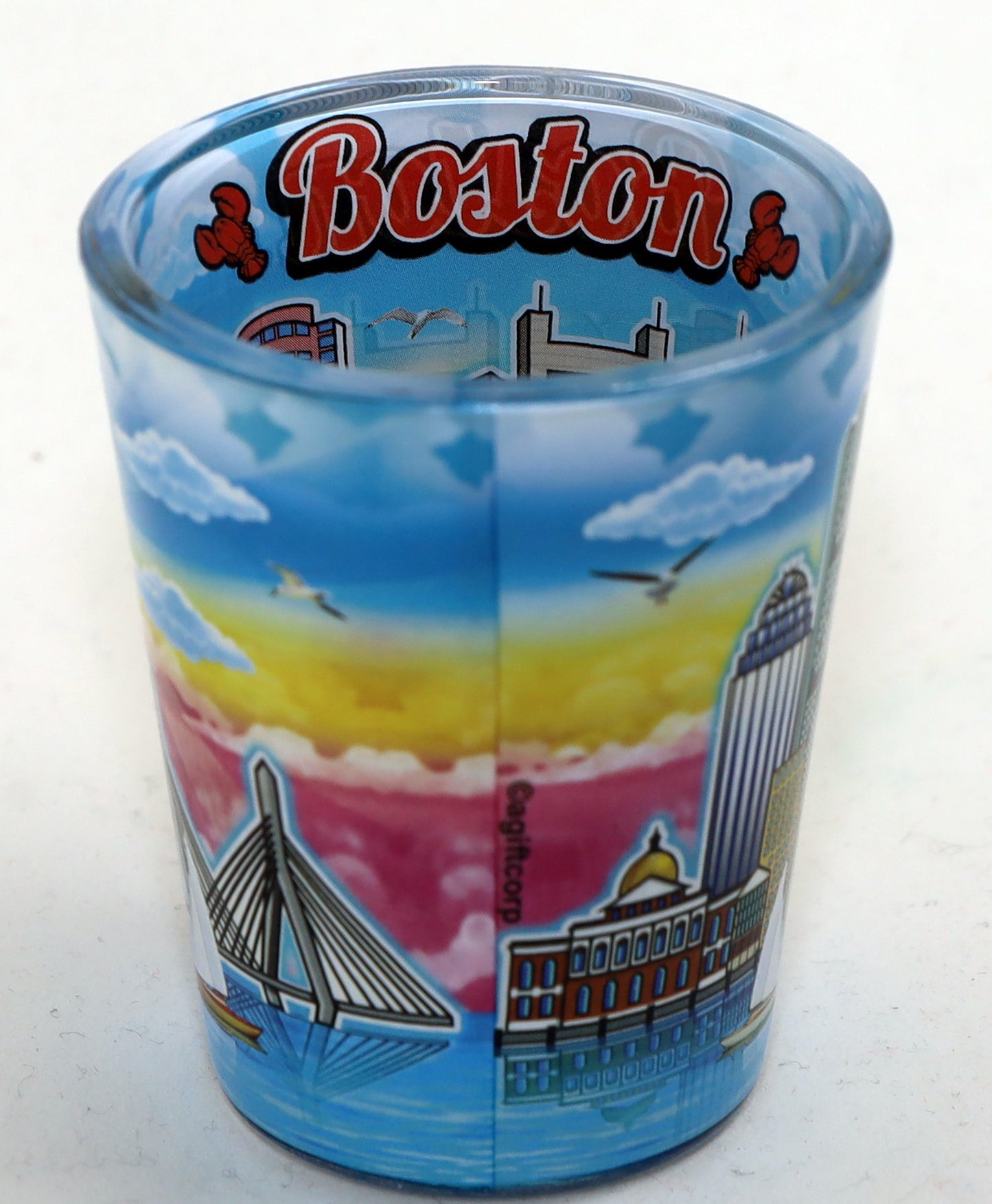 Boston Massachusetts Skyline In-and-Out Shot Glass