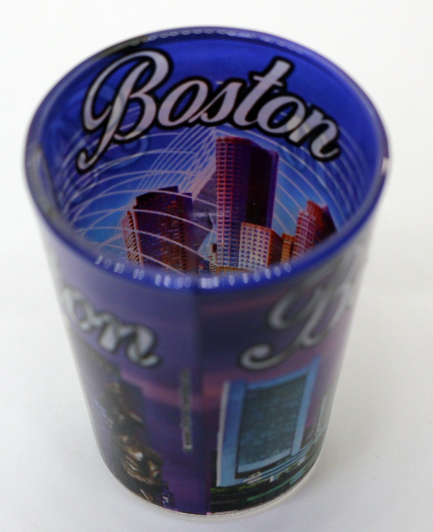 Boston Massachussetts Lavender Skyline Shot Glass