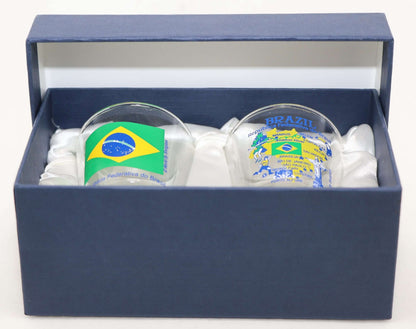 Brazil Souvenir Boxed Shot Glass Set (Set of 2)