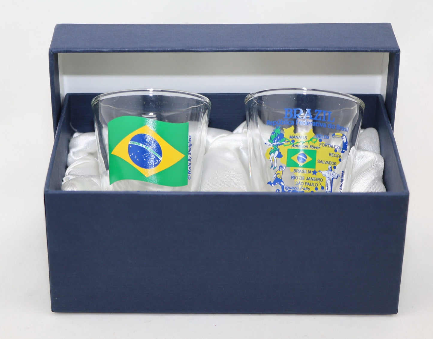 Brazil Souvenir Boxed Shot Glass Set (Set of 2)