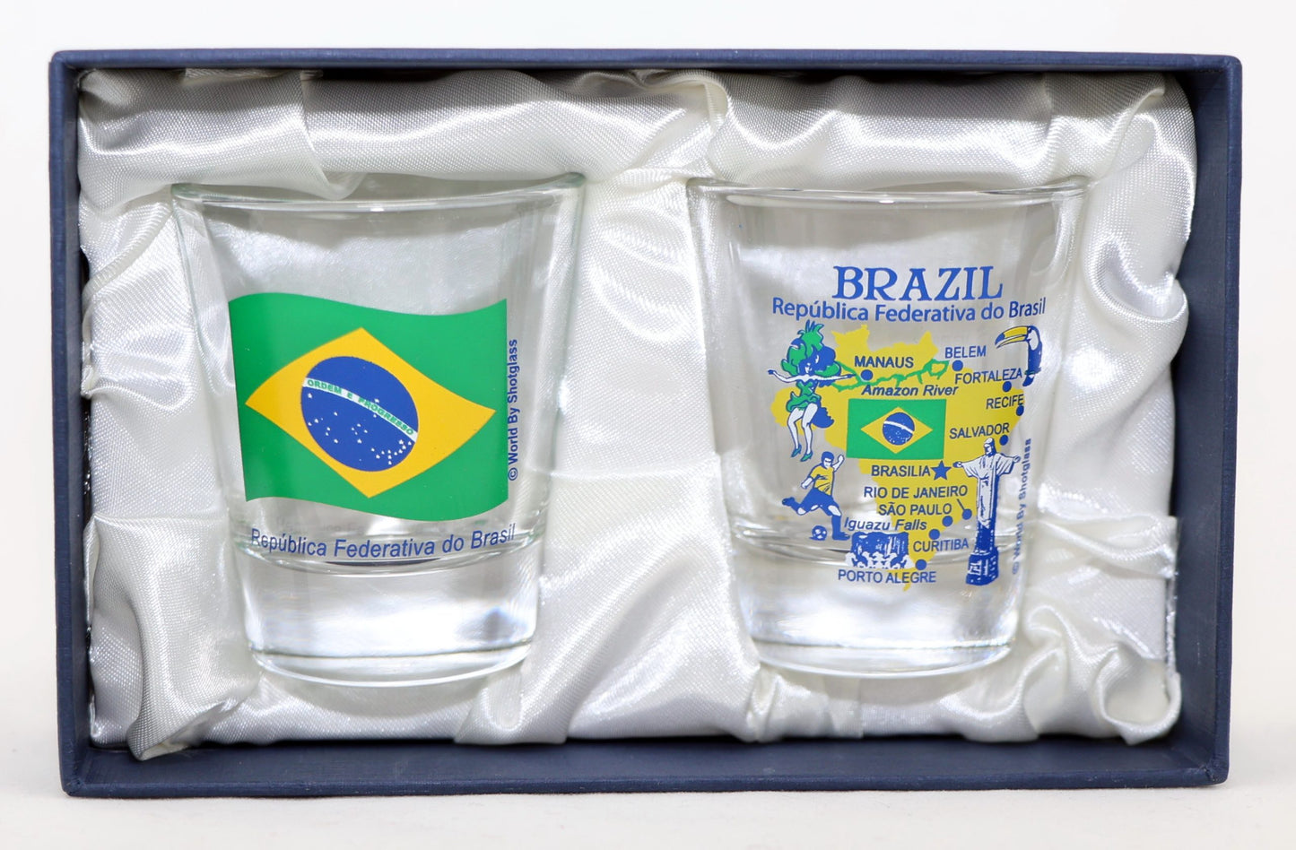 Brazil Souvenir Boxed Shot Glass Set (Set of 2)