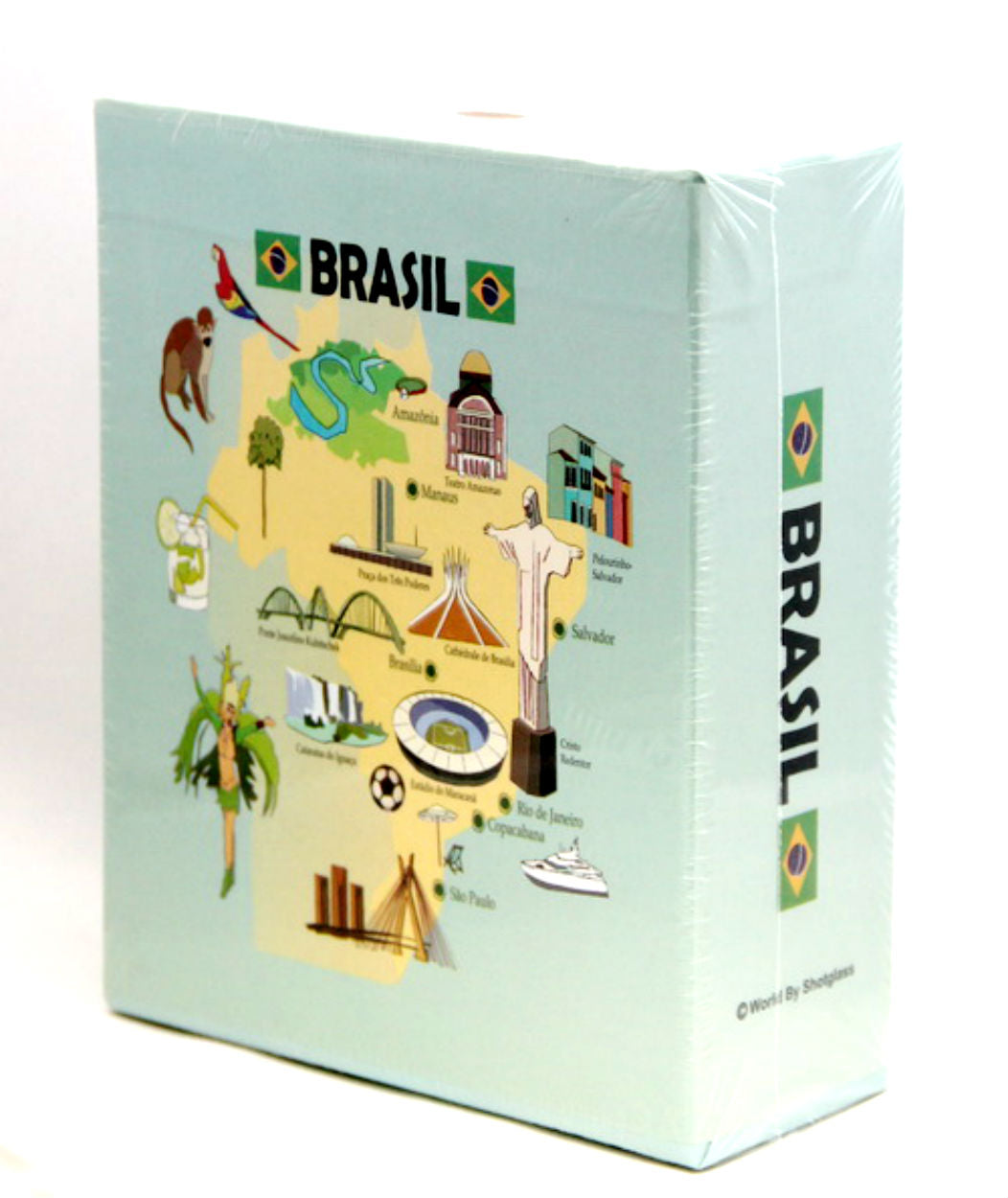 Brazil Embossed Photo Album 200 Photos / 4x6