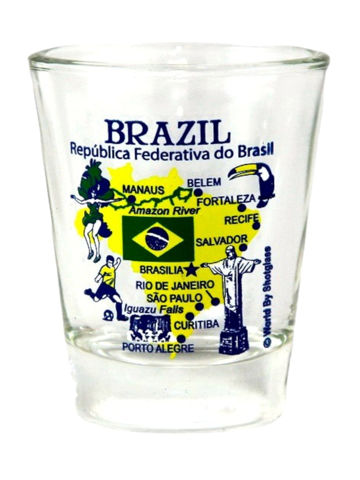 Brazil Souvenir Boxed Shot Glass Set (Set of 2)