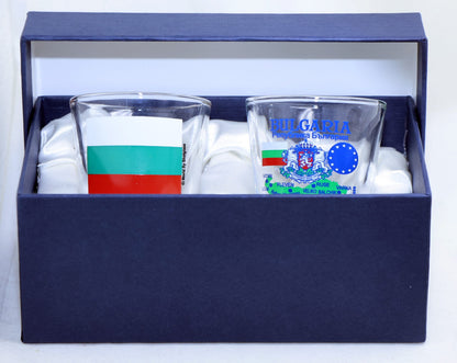 Bulgaria Souvenir Boxed Shot Glass Set (Set of 2)