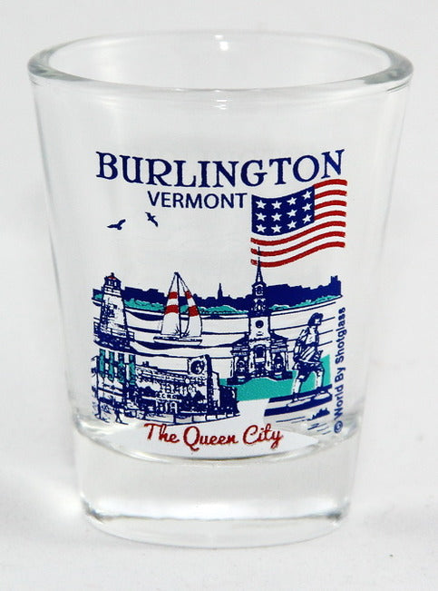 Burlington Vermont Great American Cities Collection Shot Glass