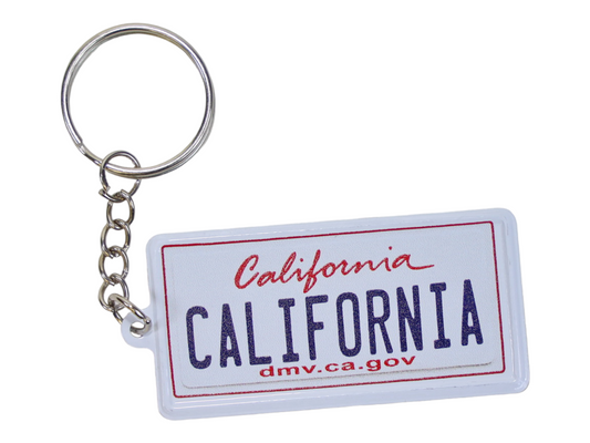 California License Plate Aluminum Ultra-Slim Rectangular Souvenir Keychain 2.5" X 1.25"x 0.06"