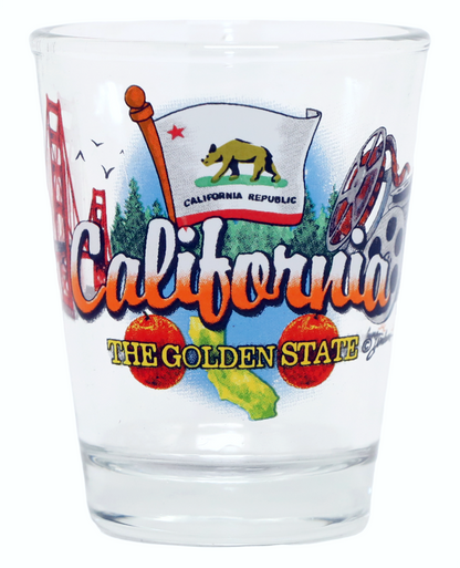 California United States USA Souvenir Boxed Shot Glass Set (Set of 6)