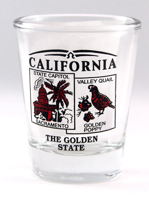 California State Scenery Red New Shot Glass