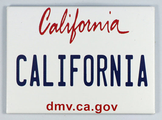 California License Plate Fridge Collector's Souvenir Magnet2.5" X 3.5"